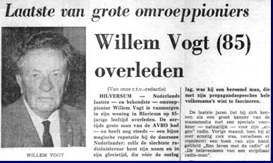 Willem Vogt overleed op 18 juni 1973 op 85 jarige leeftijd.