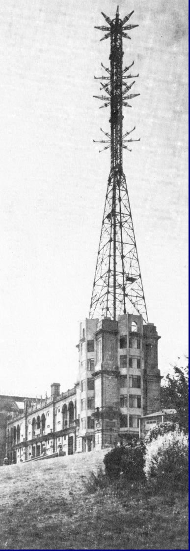 B.B.C. first tv station at the Alexandra Palace.