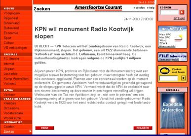 Krantenartikel over Kootwijk