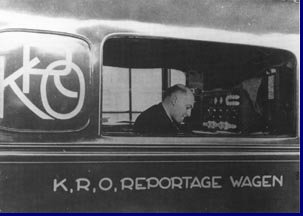 Radio reportagewagen van de K.R.O. te Hilversum.